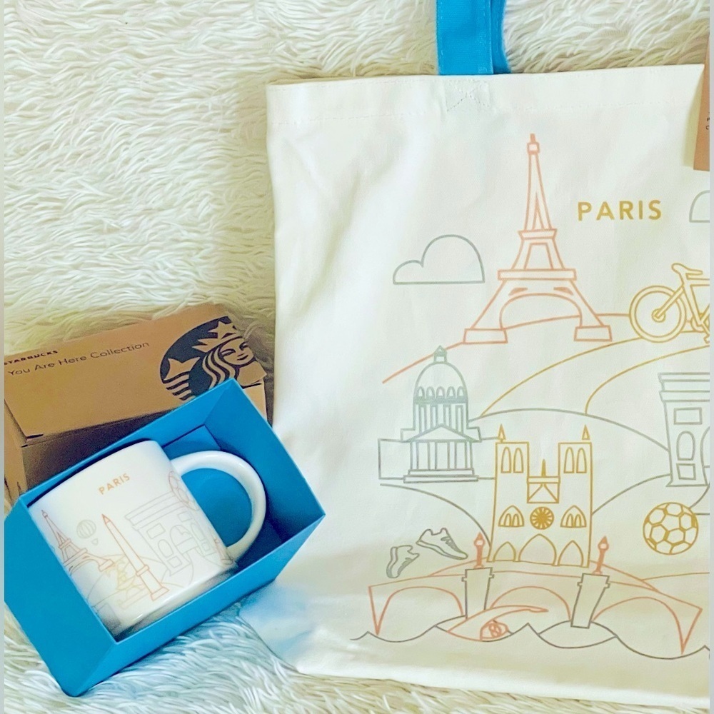 STARBUCKS OLYMPIC 2024 TOTE & MUG “You Are Here Collection”.